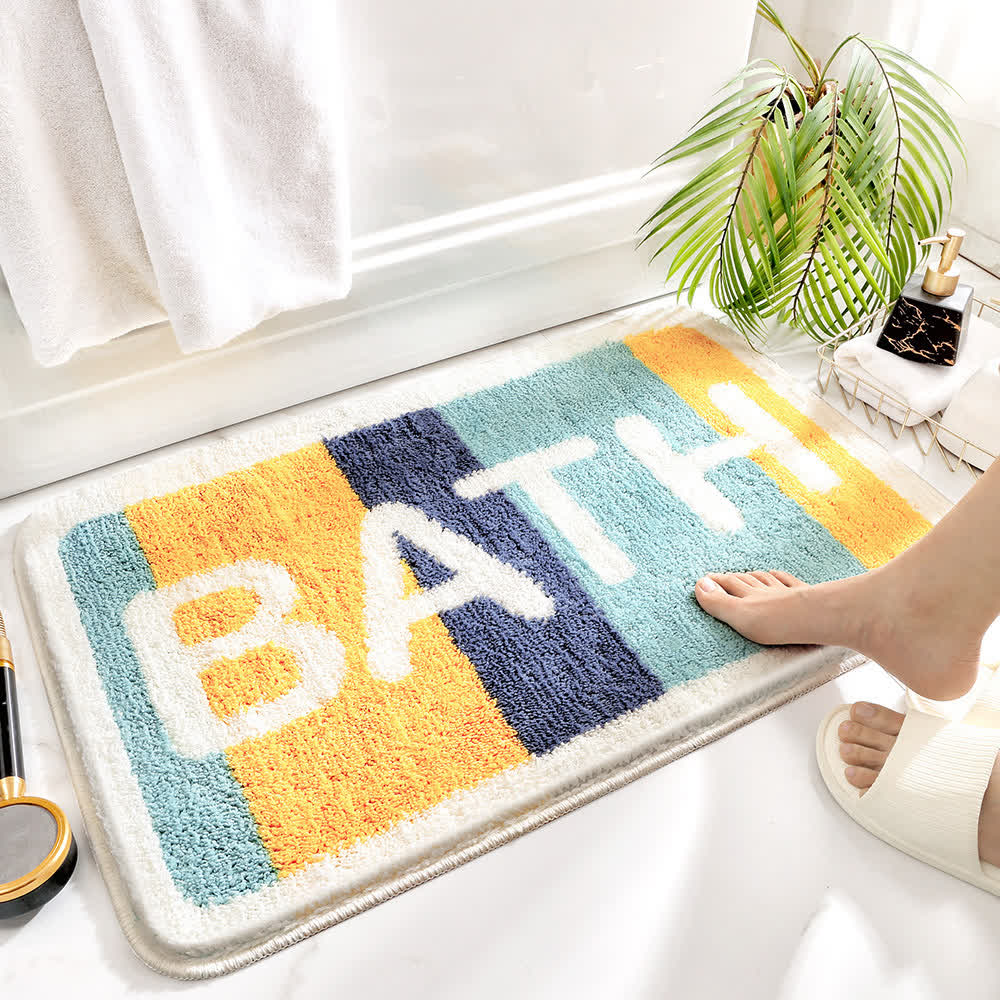 Saugfähige Bodenmatte mit Pflanzen- und Blumenmotiv
