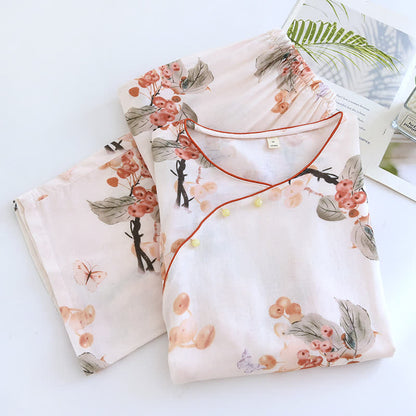 Weißdorn-Pyjama-Set aus Bambusfaser