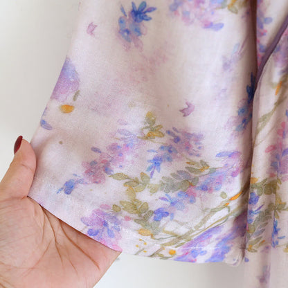 Ländliches Wisteria-Pyjama-Set aus Bambusfaser