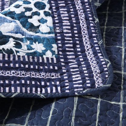 Gestepptes Bettwäscheset aus Baumwolle mit Retro-Paisleymuster (3-teilig)