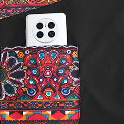 Stilvolle Küchenschürze im Ethno-Stil mit Taschen