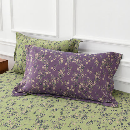 Bettdecke aus garngefärbter Baumwollgaze mit Jacquardmuster und Blumenmuster