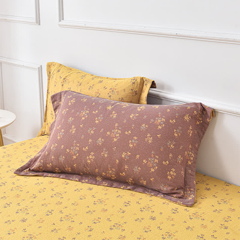 Bequeme Bettdecke aus garngefärbter Jacquard-Baumwollgaze