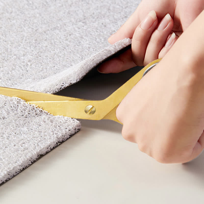 Schneidbare Bodenmatte mit Pflanzenblättern im Ölgemälde-Stil
