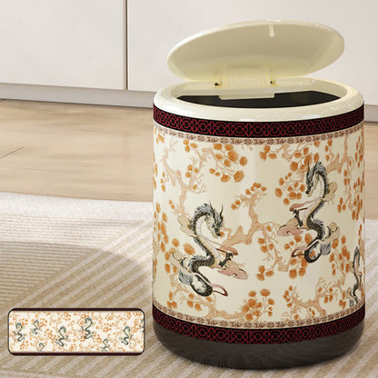 Dekorativer, eleganter, langlebiger Mülleimer mit Blumenmuster