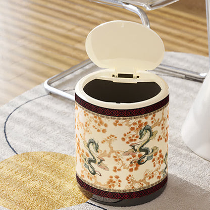 Dekorativer, eleganter, langlebiger Mülleimer mit Blumenmuster
