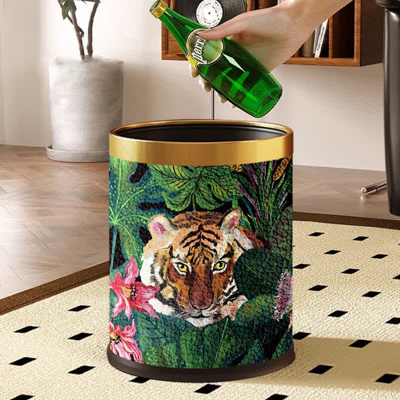 Robuster Mülleimer aus Leder von Forest Tiger