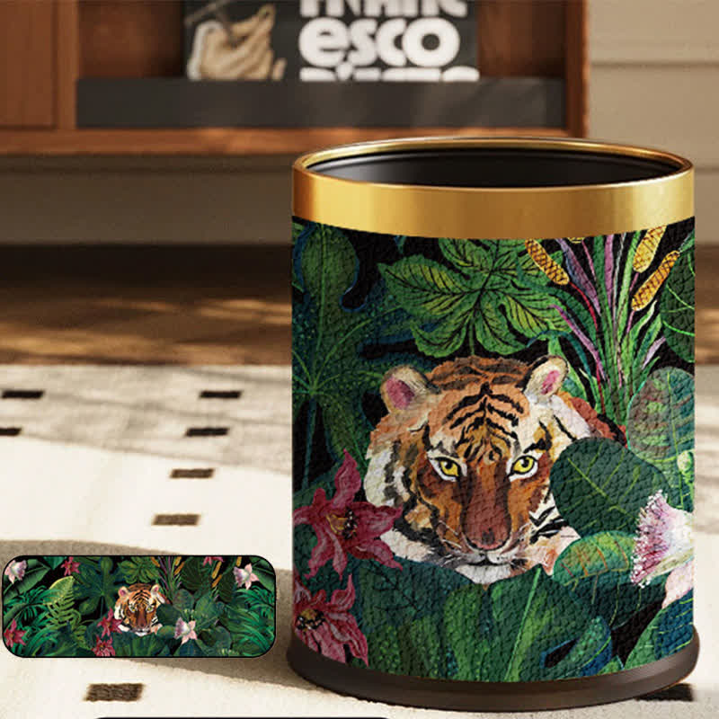 Robuster Mülleimer aus Leder von Forest Tiger