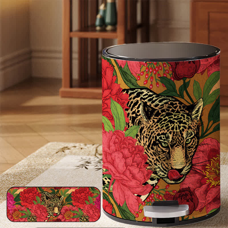 Robuster Mülleimer aus Leder von Forest Tiger