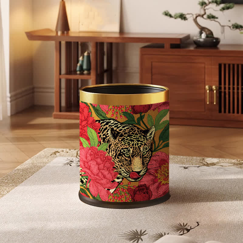 Robuster Mülleimer aus Leder von Forest Tiger