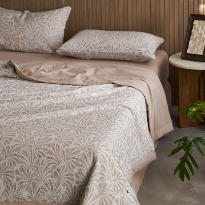 Dreilagige Jacquard-Bettwäsche aus Baumwollgaze