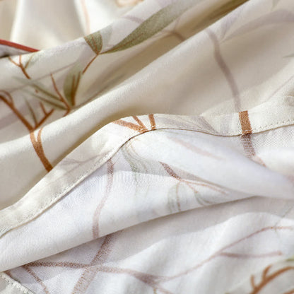 Atmungsaktives Pyjama-Set aus Satin mit langen Ärmeln