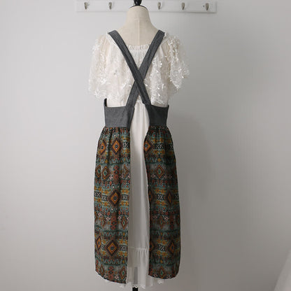 Baumwollschürze mit Vintage-Muster für Zuhause und Küche