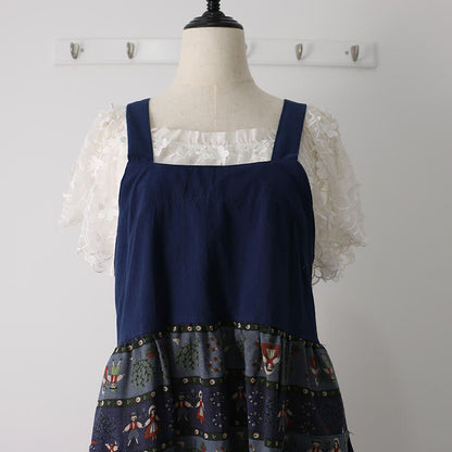 Baumwollschürze mit Vintage-Muster für Zuhause und Küche