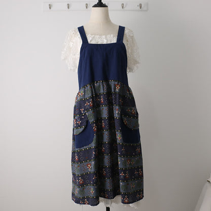 Baumwollschürze mit Vintage-Muster für Zuhause und Küche