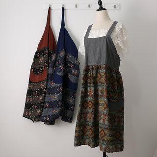 Baumwollschürze mit Vintage-Muster für Zuhause und Küche