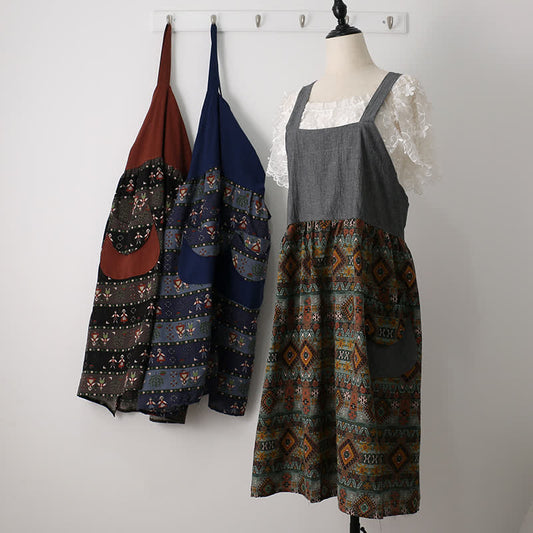 Baumwollschürze mit Vintage-Muster für Zuhause und Küche
