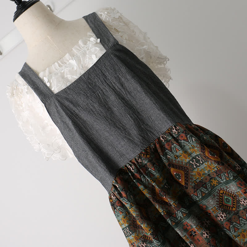 Baumwollschürze mit Vintage-Muster für Zuhause und Küche