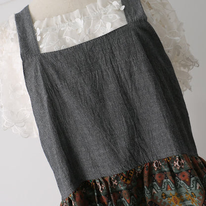 Baumwollschürze mit Vintage-Muster für Zuhause und Küche