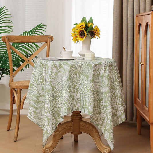Rustikale, frische, wasserdichte Tischdecke mit botanischen Zweigen