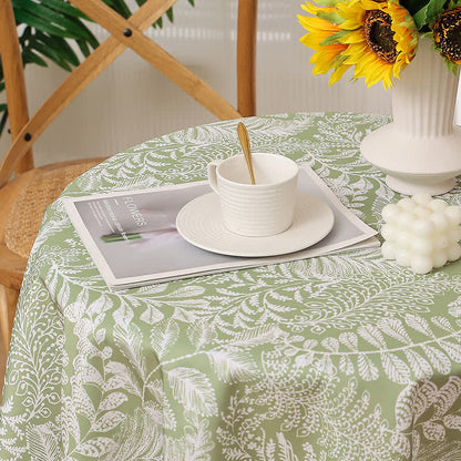 Rustikale, frische, wasserdichte Tischdecke mit botanischen Zweigen