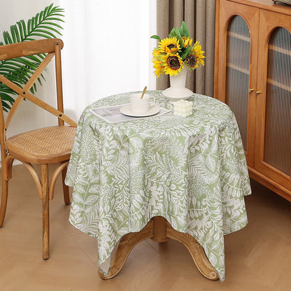 Rustikale, frische, wasserdichte Tischdecke mit botanischen Zweigen