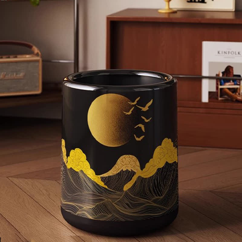 Dekorativer Mülleimer mit Doppelfass „Rising Sun“