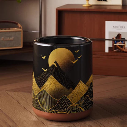 Dekorativer Mülleimer mit Doppelfass „Rising Sun“