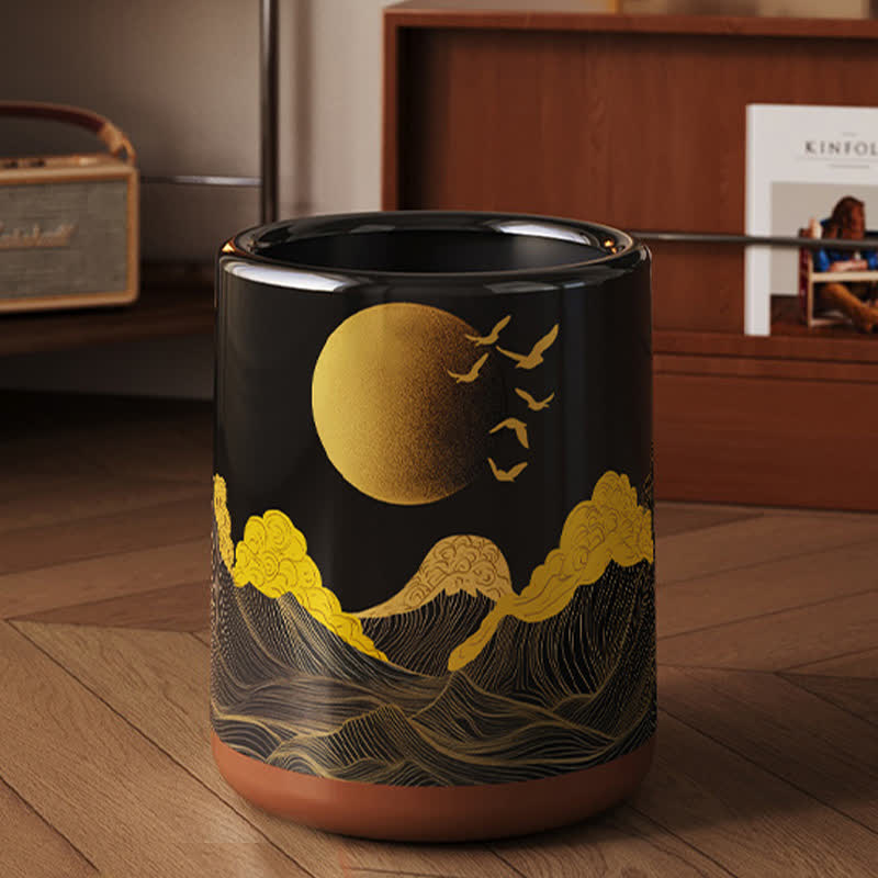 Dekorativer Mülleimer mit Doppelfass „Rising Sun“