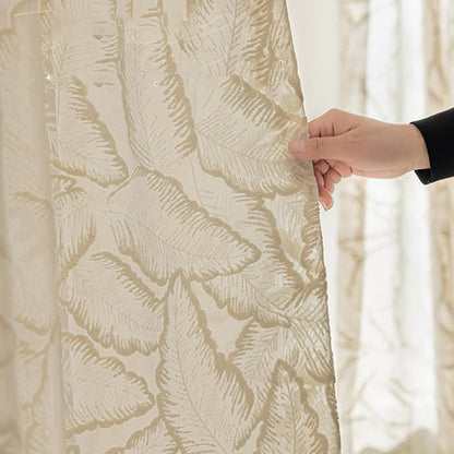 Französischer Vintage-Vorhang mit Blumenblättern