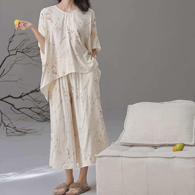Lockeres, weiches Loungewear-Set aus Bambusfaser