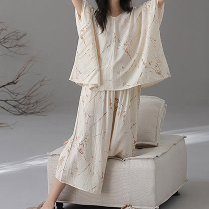 Lockeres, weiches Loungewear-Set aus Bambusfaser