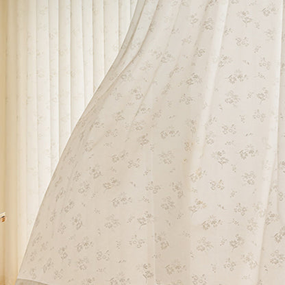 Transparenter Vorhang aus französischem Jacquard mit Blumenmuster