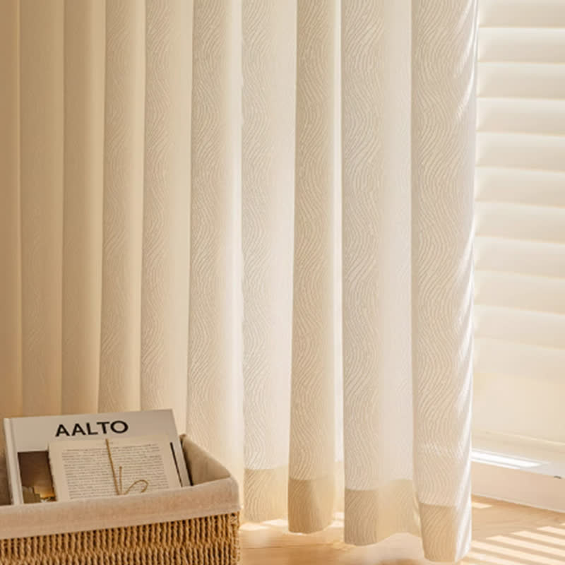 Transparenter Vorhang aus französischem Jacquard mit Blumenmuster