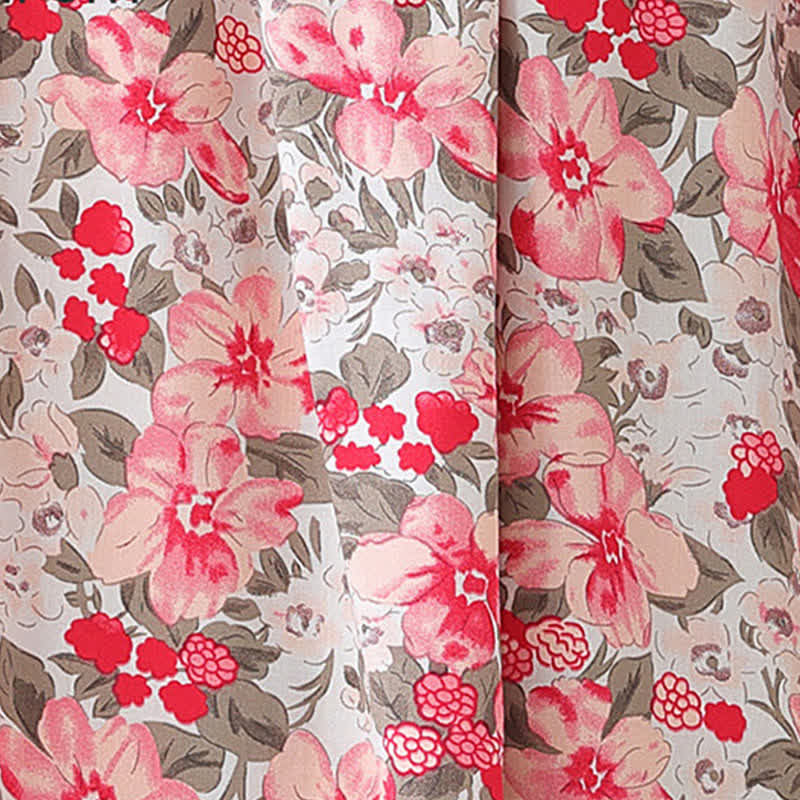 Loungewear-Set mit Blumenmuster und botanischem Muster in Übergröße