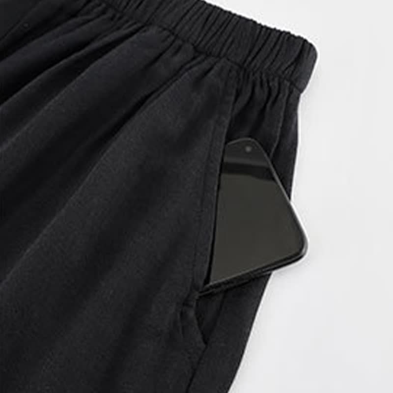 Lockeres Loungewear-Set aus Bambus-Baumwolle mit Quasten