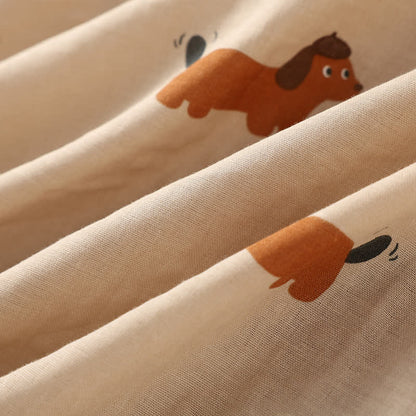Niedliches Hunde-Pyjama-Set aus reiner Baumwolle