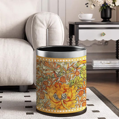 Doppellagiger, langlebiger Mülleimer mit Vintage-Blumenmuster