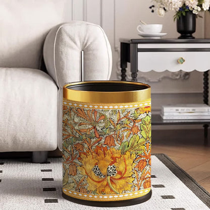 Doppellagiger, langlebiger Mülleimer mit Vintage-Blumenmuster