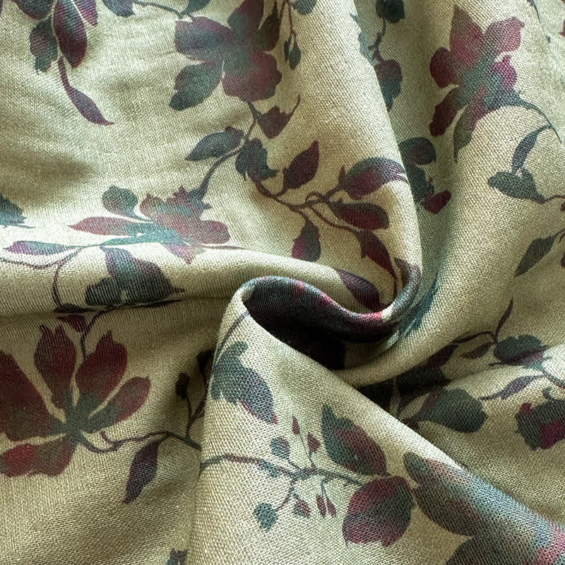 Spannbettlaken aus Baumwollgaze-Jacquard mit Blumenmuster