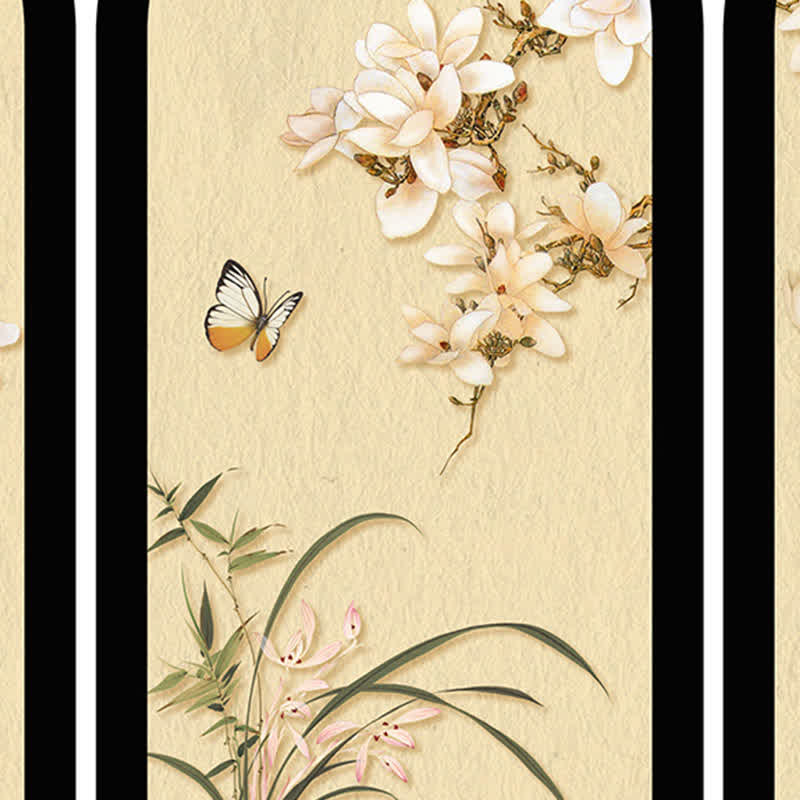 Faltbares dekoratives Schreibtisch-Ornament mit Blumenvogel