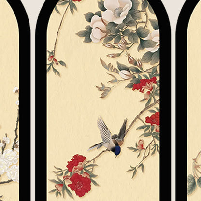 Faltbares dekoratives Schreibtisch-Ornament mit Blumenvogel
