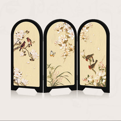 Faltbares dekoratives Schreibtisch-Ornament mit Blumenvogel