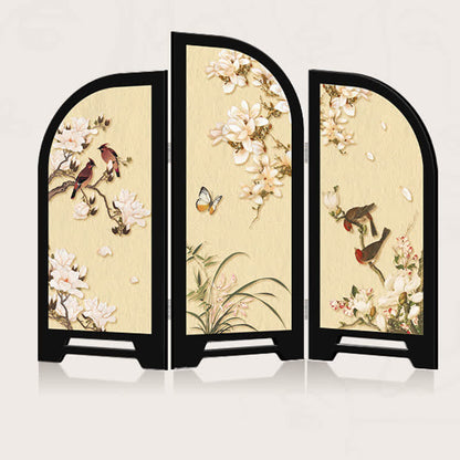 Faltbares dekoratives Schreibtisch-Ornament mit Blumenvogel