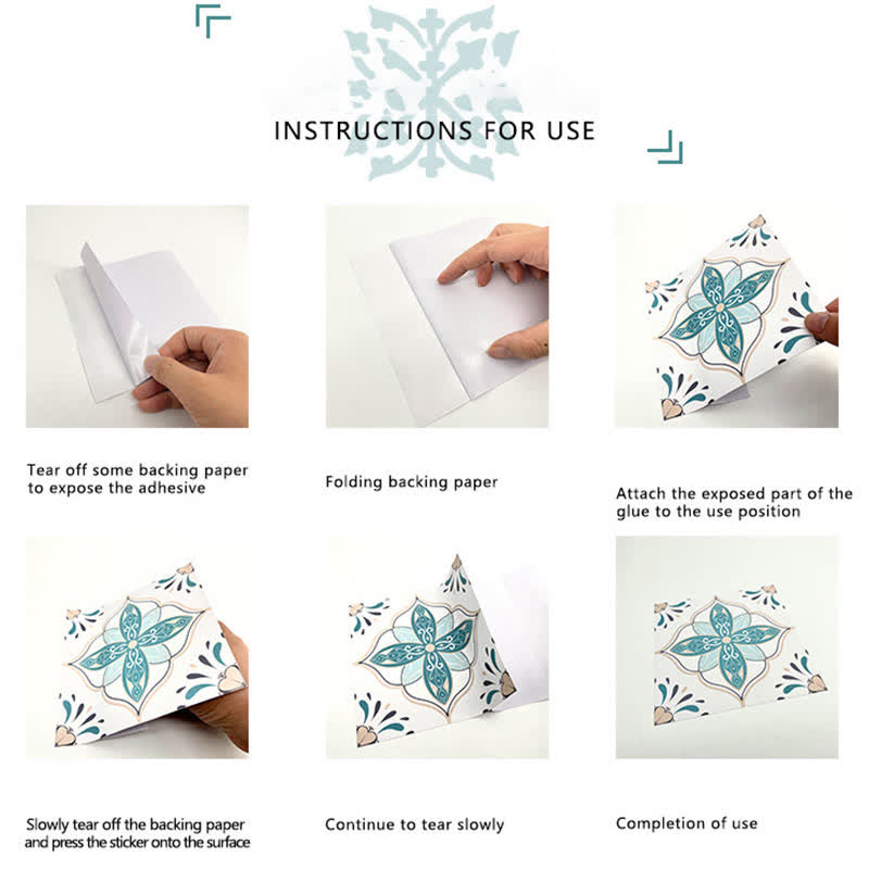 DIY-Wandfliesenaufkleber im marokkanischen Stil zum Abziehen und Aufkleben