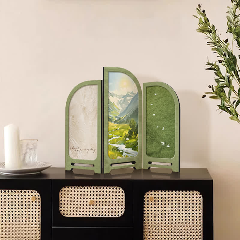 Faltbares Desktop-Ornament mit pastoraler Landschaft