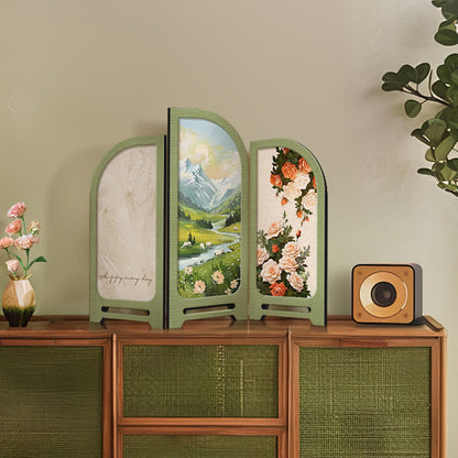 Faltbares Desktop-Ornament mit pastoraler Landschaft