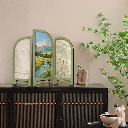 Faltbares Desktop-Ornament mit pastoraler Landschaft