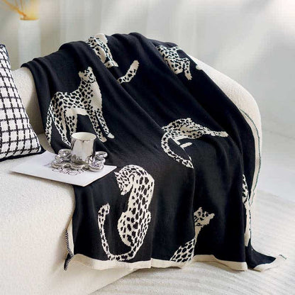 Retro Leopard Strick Wendedecke
