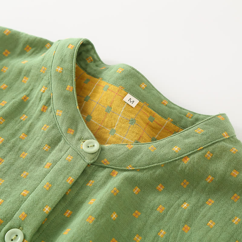Weiches Pyjama-Set aus Baumwollgaze mit Knopfleiste
